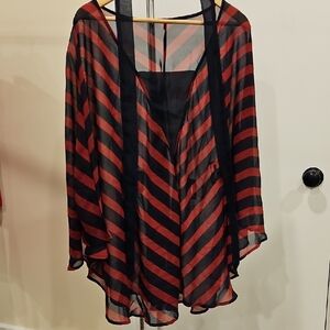 Belted Cape Blouse